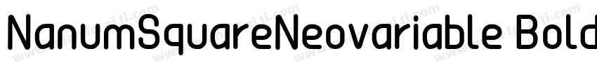 NanumSquareNeovariable Bold字体转换